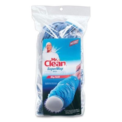Procter & Gamble 446997 Supermop With Magic Eraser Mop Refill, Cotton, Blue