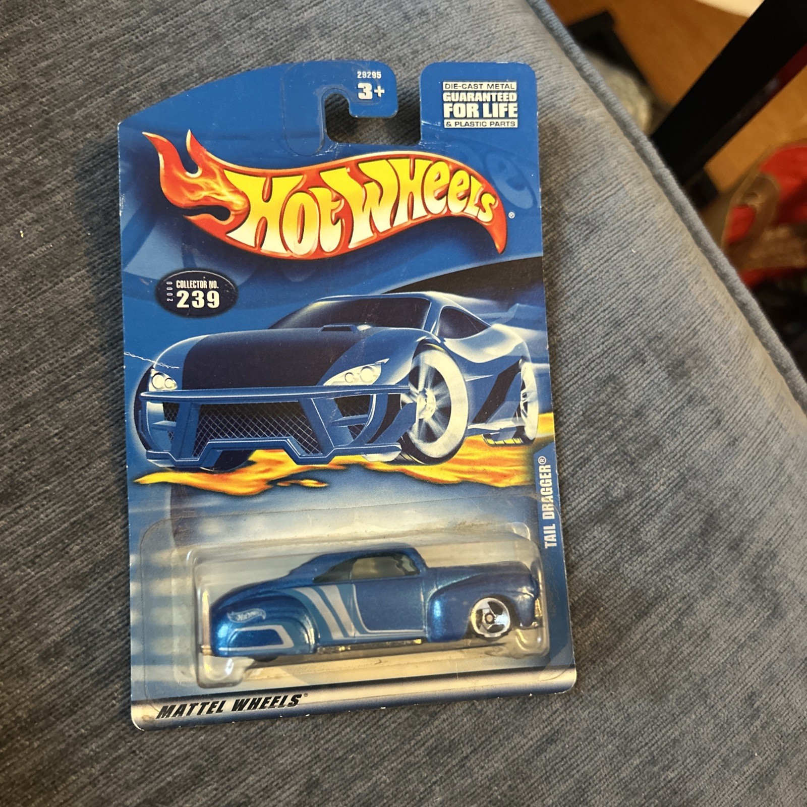 Hot Wheels 2000 Collector #239 Tail Dragger Mtflk Blue Silver Grey 3sps 29295