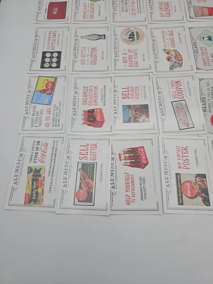Монополия Coca-Cola 125-я годовщина алюминиевые и стеклянные шансовые общественные карты - Изображение 3 из 4