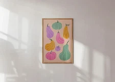 Colorful Pumpkin Thanksgiving Printable Wall Art