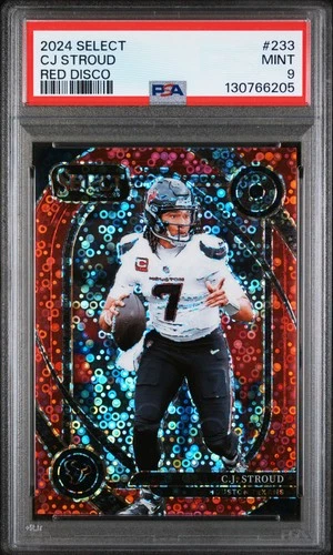 2024 PANINI SELECT RED DISCO #233 CJ STROUD 18/49 PSA 9