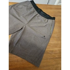 Adidas Mens S Athletic Gym Training Shorts Axis Heather Gray Sz M