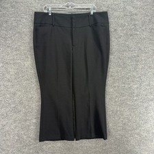 Elle Dress Pants Women 16 Black Polka Dot High Rise Pleated Straight Plus