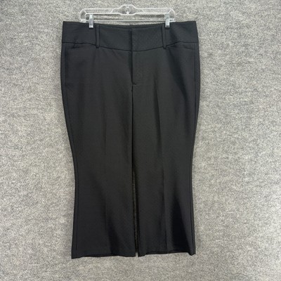 Elle Dress Pants Women 16 Black Polka Dot High Rise Pleated Straight  Plus
