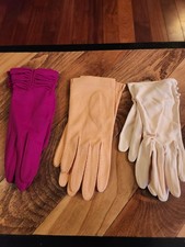 Vintage 1960's Ladies Fasion Colorful Gloves Lot Of 10 Small