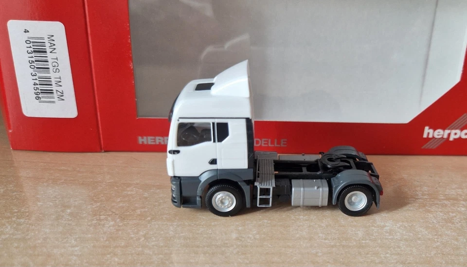 Herpa 314596 MAN TGS trattore stradale neutro bianco 1:87 OVP - Immagine 2 di 4