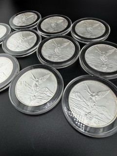 Lot of 11 Mexico 1 Onza Silver Libertad Plata Pura 0.999