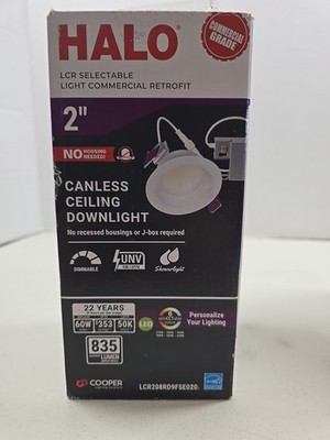 Halo Recessed LED Light Aluminum Soft White 3500K 800lm 2'' LCR208RD9FSE020
