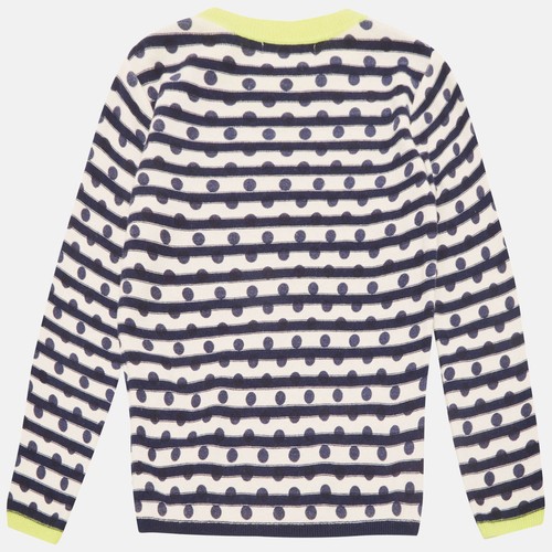 Burberry Children White/Navy Blue Cotton Full Sleeve Sweater 8 Yrs - Picture 2 of 5