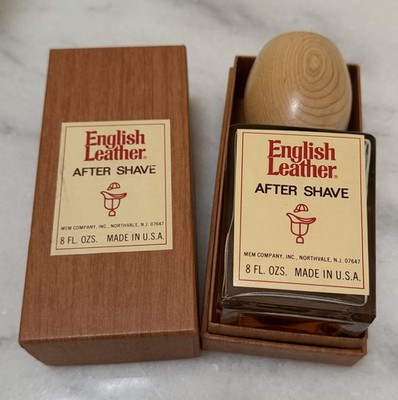 English Leather After Shave 8oz, ca. 240ml, in dekorativer Originalverpackung.