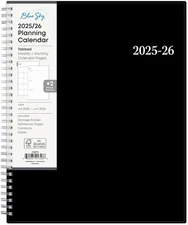 2025-2026 Weekly and Monthly Academic Year Planner Calendar, July - June, 8.5" x