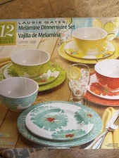 Laurie Gates 12 Piece Melamine Dinnerware Set