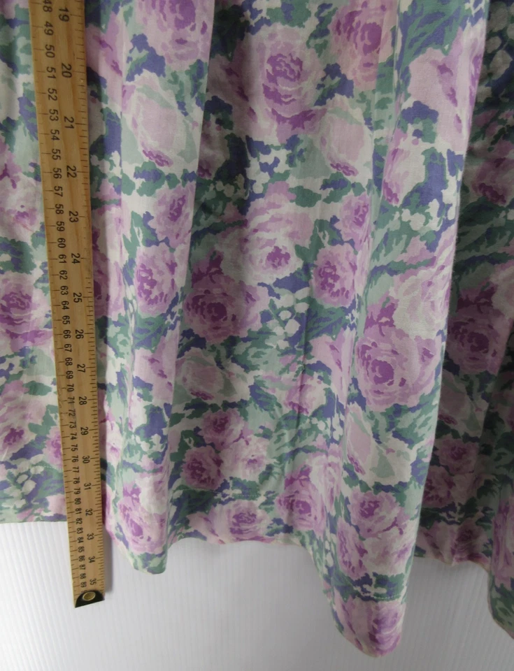 Falda DE COLECCIÓN Laura Ashley Mujer 12 Rosa Línea A Floral Midi Años 90 Cottagecore * Foto 4 de 4