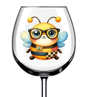 12x lustige Hummel Vinyl Aufkleber Abziehbild Becher Weinglas Flasche Van Auto Becher