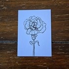 ACEO Original Art Ink Drawing- January Birth Flower Carnation — photo 6