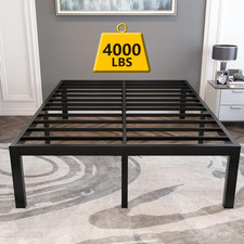 18 Inch Tall and Strong Platform Metal Bed Frame/Easy Assembly Mattress Foundati