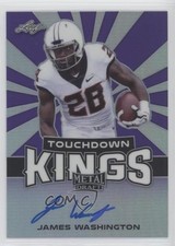 2018 Leaf Metal Draft Touchdown Kings Purple 11/25 James Washington Auto 3f2