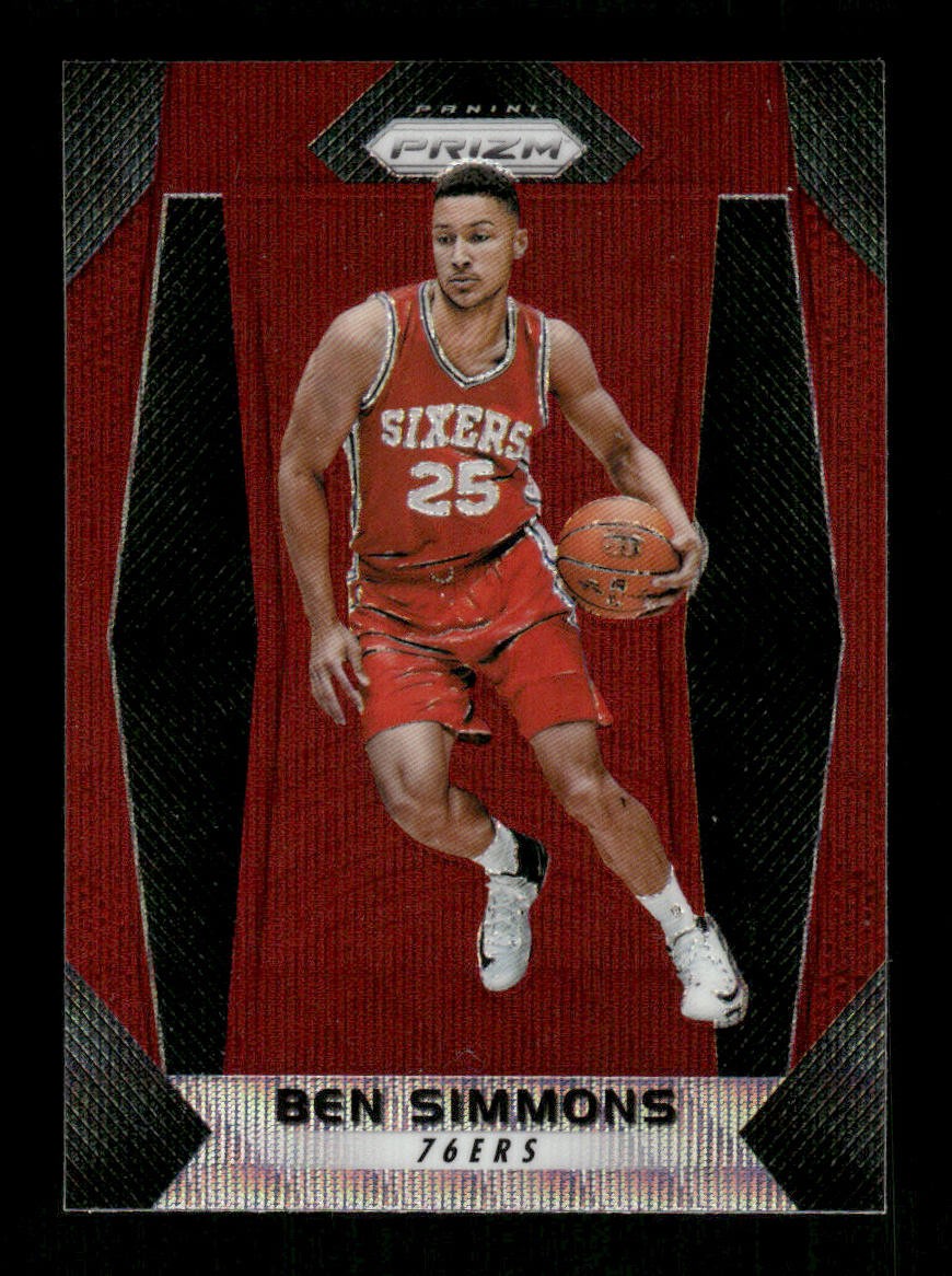 2017-18 Panini Prizm #9 Ben Simmons Prizms Ruby Wave