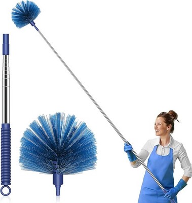 Cobweb Duster with Extension Pole, Retractable Dusters for Cobweb Cleaning 90-in