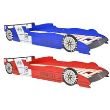 Children Race Car Bed 90x200cm Single Wooden Toddler Kids Boys Bedroom Bed Frame