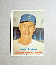 1957 Topps - Don Elston #376 Vintage Rookie Baseball Card. Exellent. rookie card picture