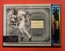 2005 Playoff Prime Cuts Garret Anderson Game Used Bat Card 38 Nice Card Mint