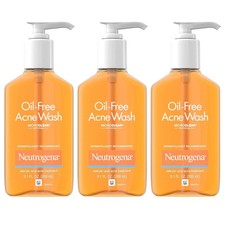  3 Oil-Free Acne Wash, Acne Fighting Facial Cleanser with Salicylic Acid 9.1 Oz