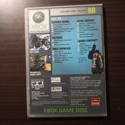 Official Xbox Magazine Xbox Game Disc 66 January 2007 - Picture 2 of 4