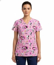 Snoopy Cherokee Scrubs Tooniforms Peanuts V Neck Top TF796 PNPE