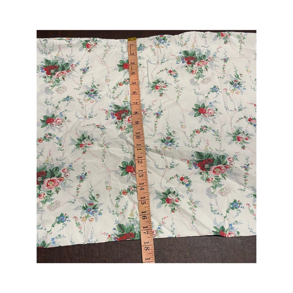 Funda de Almohada Vintage Ralph Lauren Floral Volantes Estándar 100% Algodón Hecha en EE. UU. Foto 3 de 4