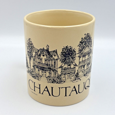Chautauqua Institution Cobalt Blue Coffee Mug Victorian Architecture Design