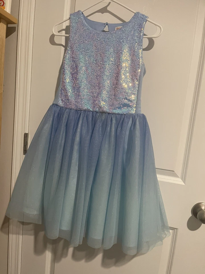 Saia de tule Cat & Jack para meninas tamanho XL azul cintilante sem mangas - Imagem 3 de 4