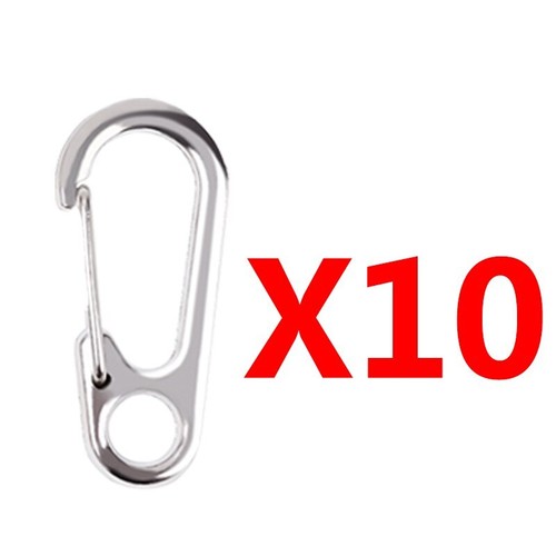 5/10Pcs Mini Carabiner Keychain D-Ring Clip Hang Buckle Survival Outdoor Camping - Picture 17 of 18