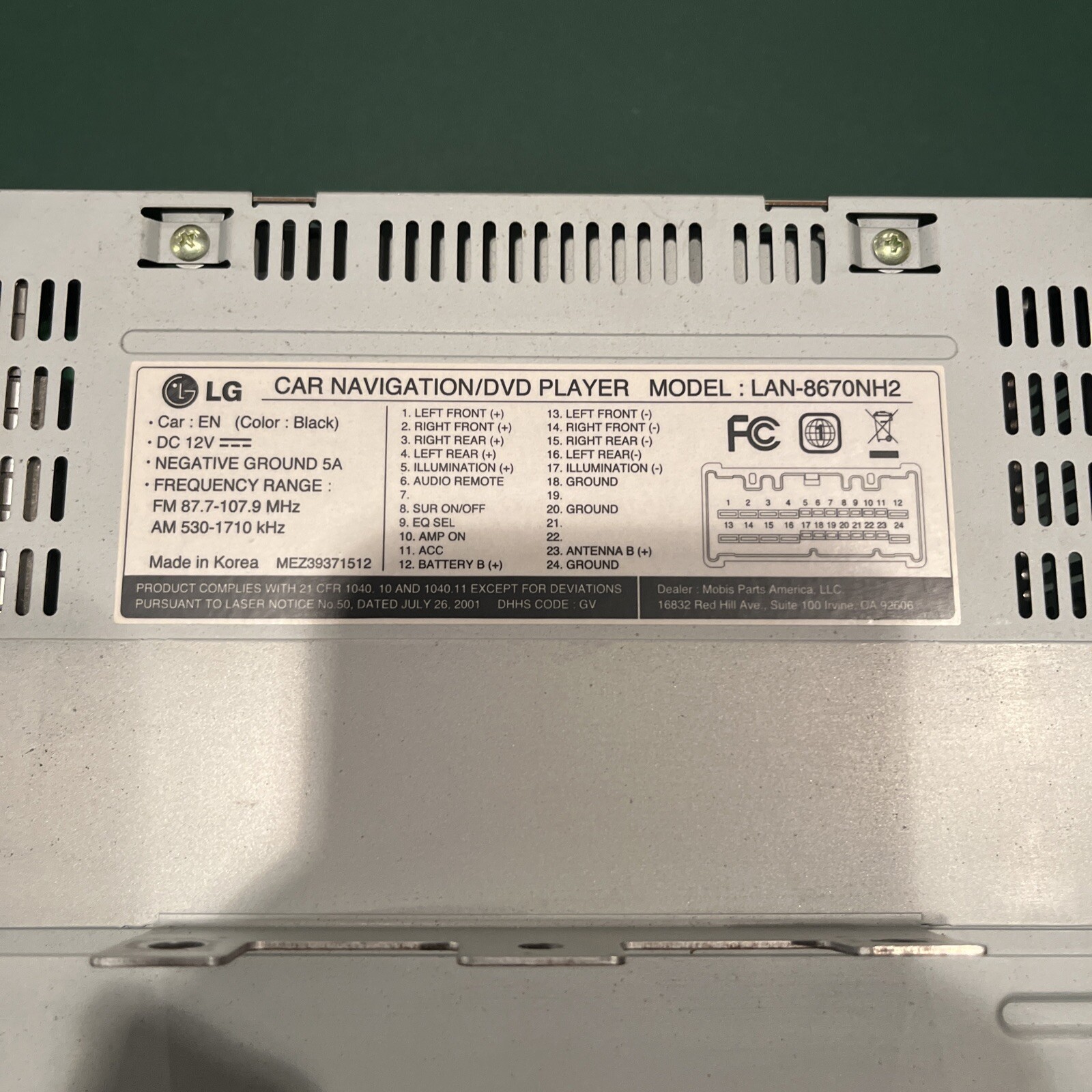 2007-2009 Hyundai Santa Fe Radio AM FM XM CD Receiver w Navigation LAN ...