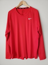 Image of Nike PRO Fitted Size 2XL Training Shirt Top Men’s Red L/Sleeve CJ0963-657 NWT