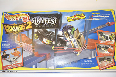 Hot Wheels Crashers 2 Slamfest Crash Set - Wrestling Ring Arena - Gen 2 Autos - unbenutzt