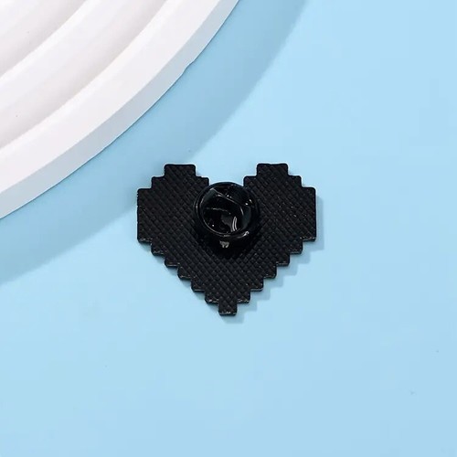 Rainbow Pixel Heart Enamel Pin - Gaymer - Gay Pride - Queer Gear - Picture 4 of 6
