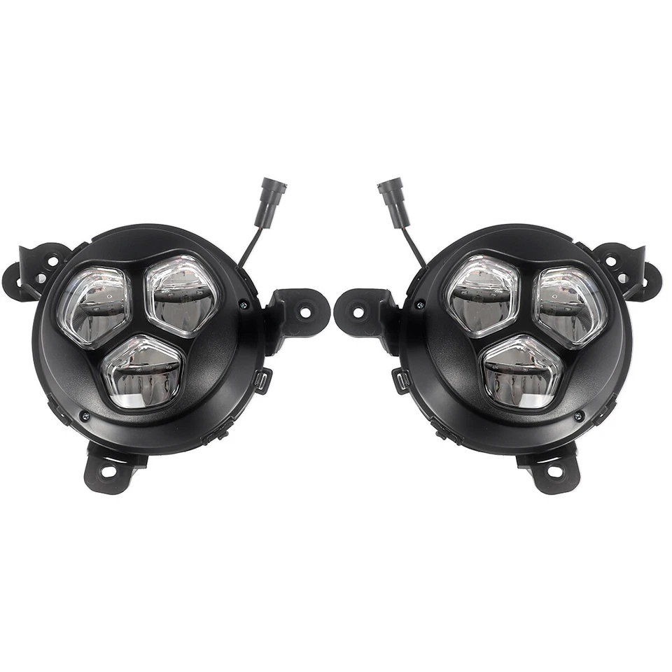 Pair For Kia Soul 2014 2015 2016 LED DRL Front Fog Light Lamps Assembly Clear US - Imagem 2 de 4