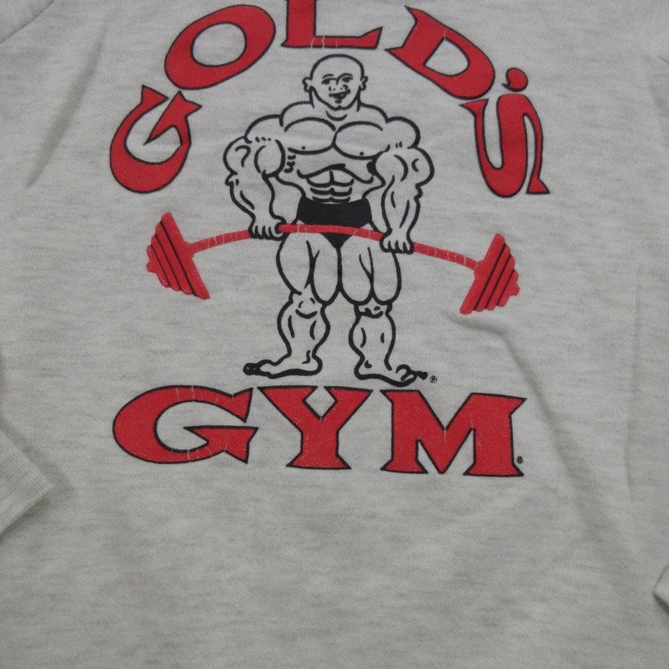 Sudadera De Colección Gold's Gimnasio Para Hombre Mediana Gris Jaspeado Gráfico Polar Manga Larga Foto 4 de 4