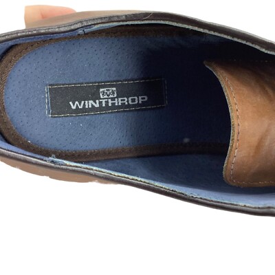 WINTHROP Callan Brown Leather Oxford Dress Shoes Men Size 12  display picture 1