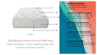 Pocket Spring 5000 Pillow Top Mattress 4FT 4FT6 Double 5FT King 6FT Super King
