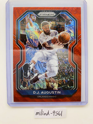 2020-21 Panini Prizm D.J. Augustin Red Wave Parallel #161 NBA Orlando Magic