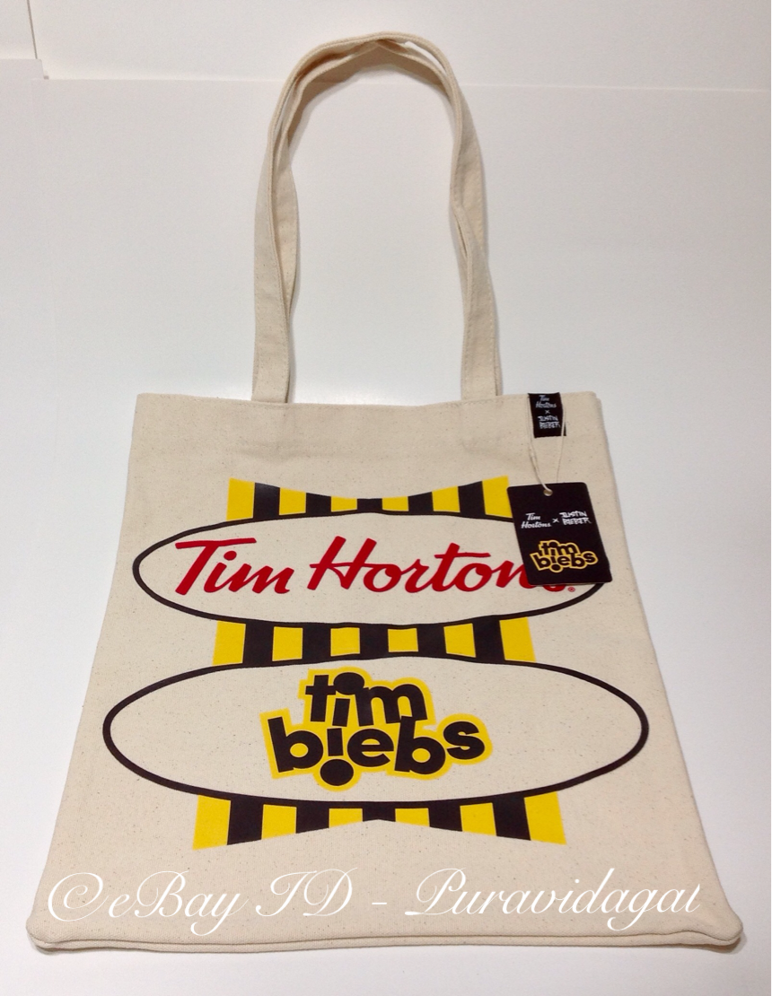 Justin Bieber ジャスティンビーバー トートバッグ レア Tim Hortons JUSTIN BIEBER ~ Tim Biebs TOTE BAG ~ Limited