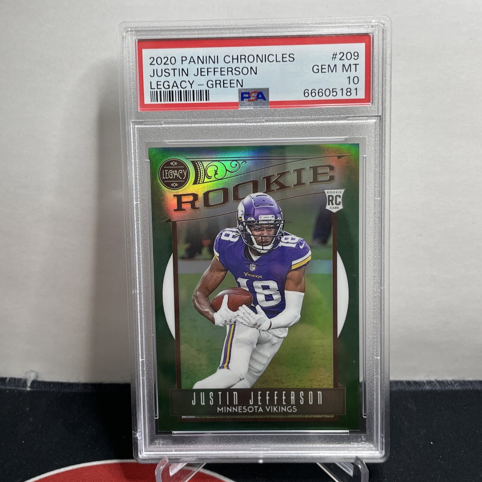 Justin Jefferson Panini Chronicles Legacy #209 Green