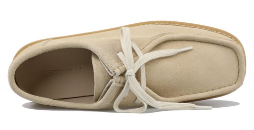 Zapatos de plataforma gruesos Firenze Atelier de gamuza beige Wallabee sin usar, en caja, punta Derby - Imagen 11 de 24