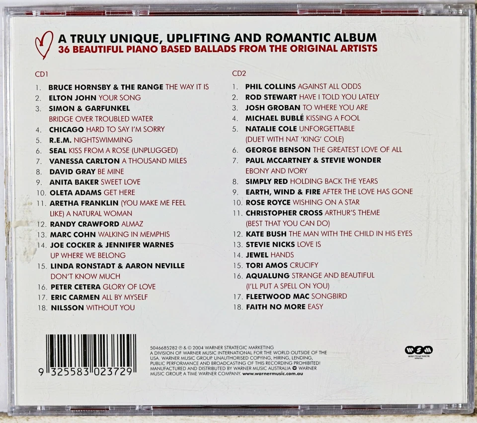 Various - Piano Love Songs (CD 2004) - Image 3 of 3