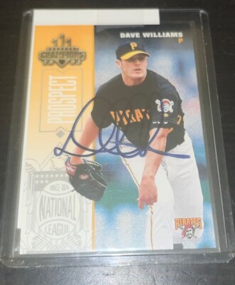 David Williams Pittsburgh Pirates autographed baseball card