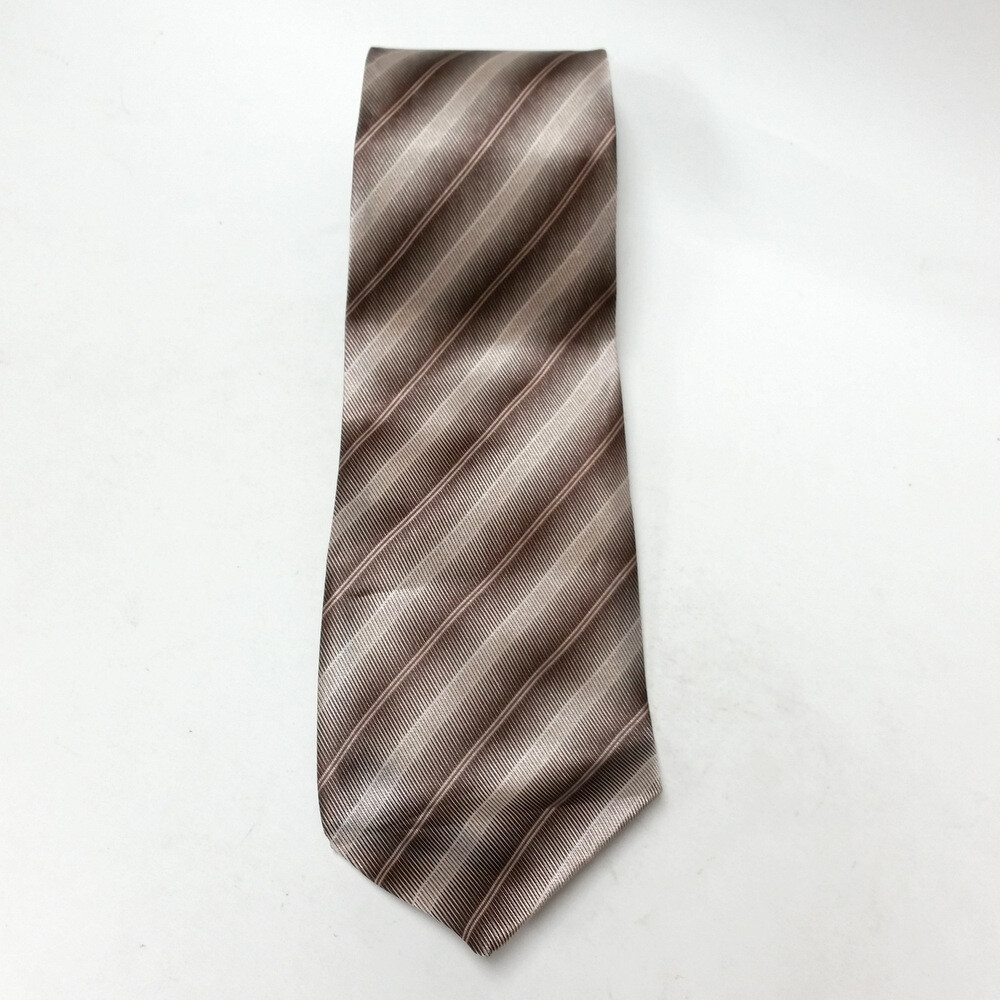 Moda Di Raza Men's Solid Color Necktie - 3.5 Inch Width, 57 Inch Length, Tan (Polyester) - View #13
