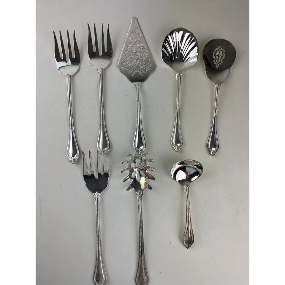 套装 7 International Silver Co. Yorkshire 珠用具停产图案 — 第 2/4 张图片