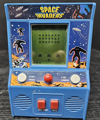 Space Invaders LCD Game Basic Fun Small Arcade Cab Handheld Space Invaders LCD Game Basic Fun Small Arcade Cab Handheld